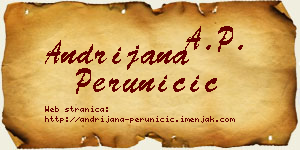 Andrijana Peruničić vizit kartica